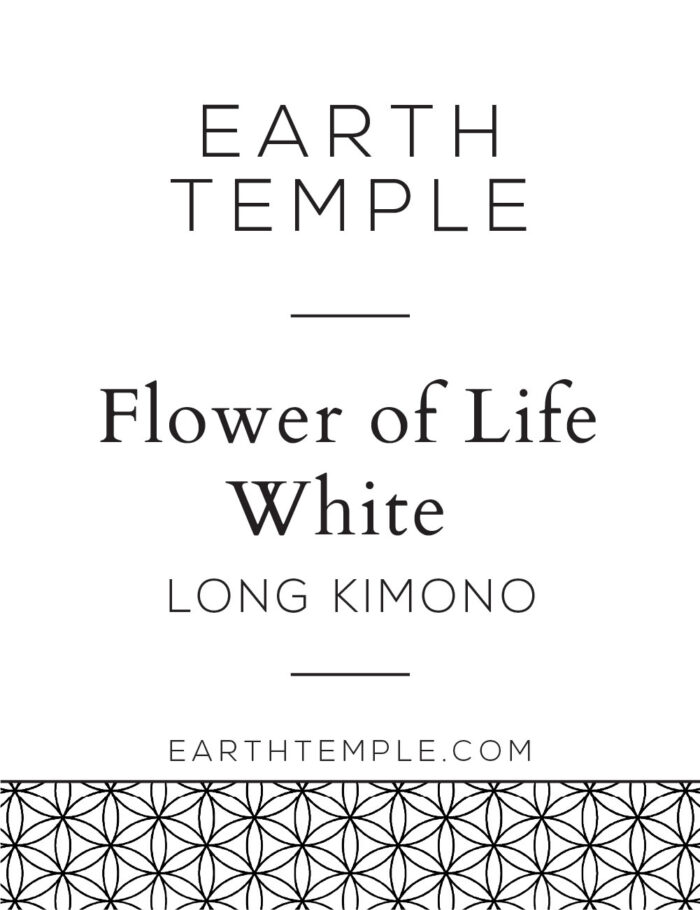 FLOWER OF LIFE WHITE KIMONO LONG