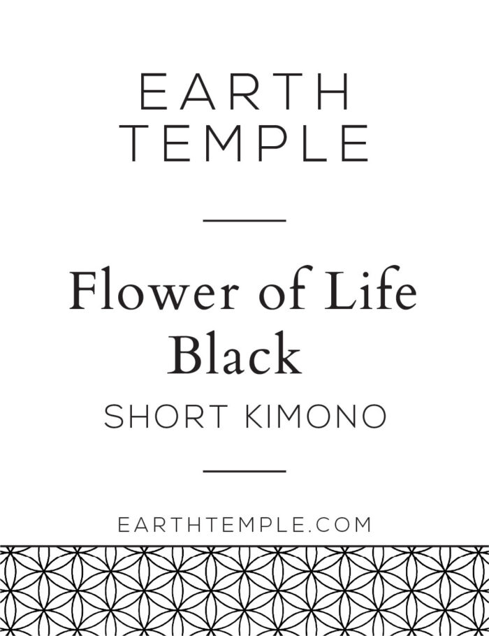 FLOWER OF LIFE BLACK KIMONO SHORT