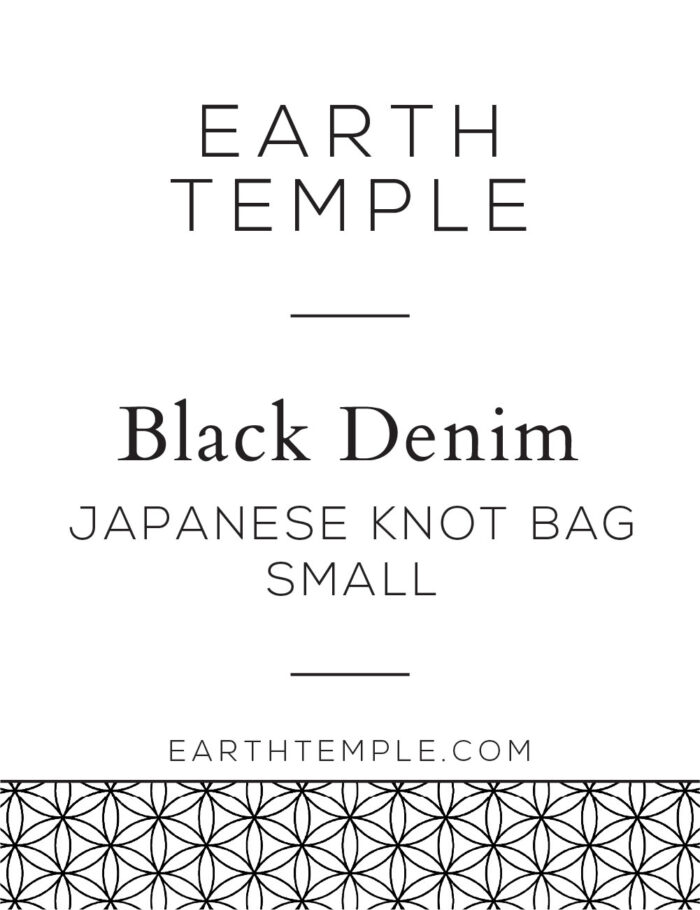 BLACK DENIM JAPANESE KNOT BAG SMALL